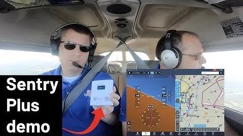 ForeFlight Sentry Plus ADS-B Receiver with GPS and Carbon Monoxide Detector - in-flight demo