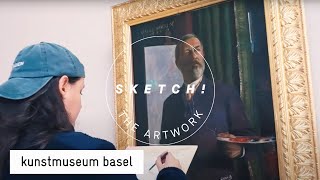 Sketch! The Artwork: "Self-Portrait in the studio" by Arnold Böcklin – Kunstmuseum Basel