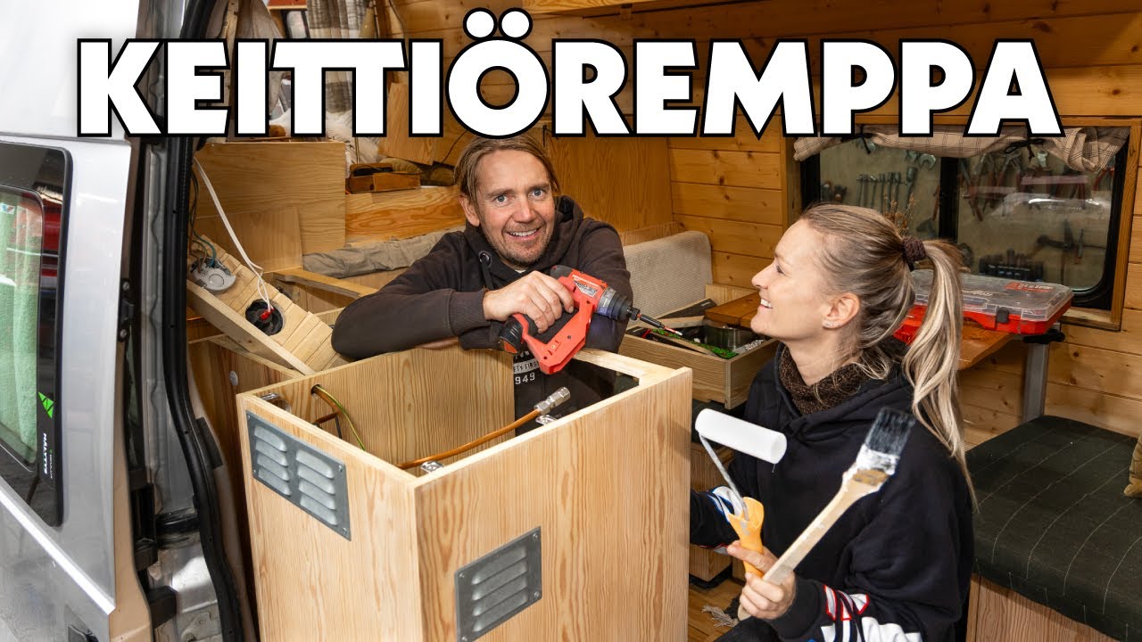 Retkipakun keittiöremontti. 5 vuoden käytön jäljiltä paikat tikkiin!