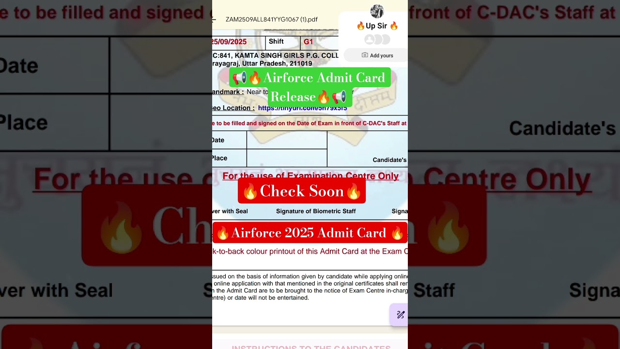 📢Airforce Admit Card 2025 Kaise Download Kare || How To Download Airforce Admit Card 01/2026 Intake📢