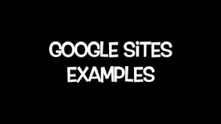 Google Sites Examples - PD Day 11/1/18