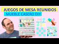 JUEGO DE MESA DIY🔥como hacer un MUEBLE de JUEGOS REUNIDOS🔥CASERO PARCHIS AJEDREZ OCA DOMINO CASEROS