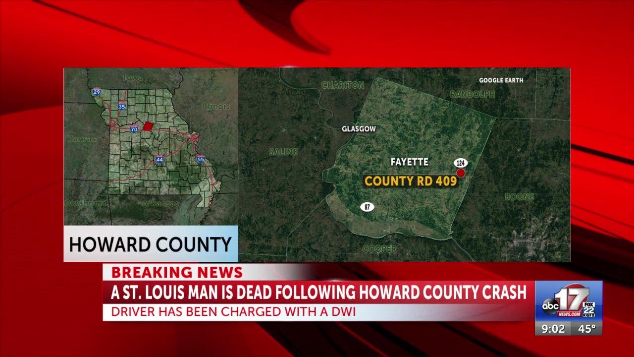 St. Louis man killed in Howard County DWI crash Saturday morning - YouTube