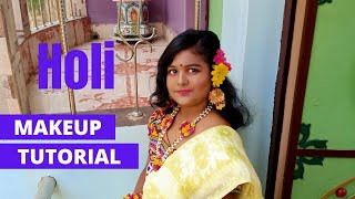 Holi festival makeup tutorial