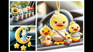 Cute car decoration knitted with wool (share ideas) #crochet #design #knitted