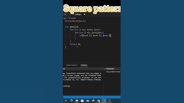 hollow square pattern in c #shorts #c #coding