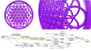 Flower of Life Parametric Design Pattern Rhinoceros and Grasshopper