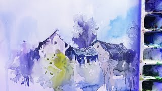 Easy Watercolor Painting for beginners/watercolor painting easy.