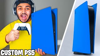 I Customized The PS5 \& Surprised My Little Brother (HE FREAKED OUT!)