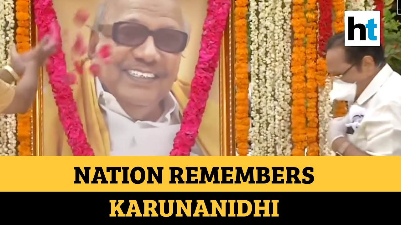 DMK chief Stalin pays tribute to M Karunanidhi on his 97th birth ...