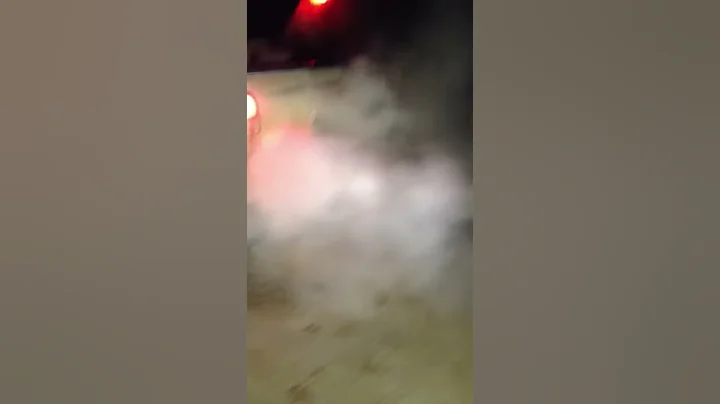 Lonnie burns out in the dodge ram
