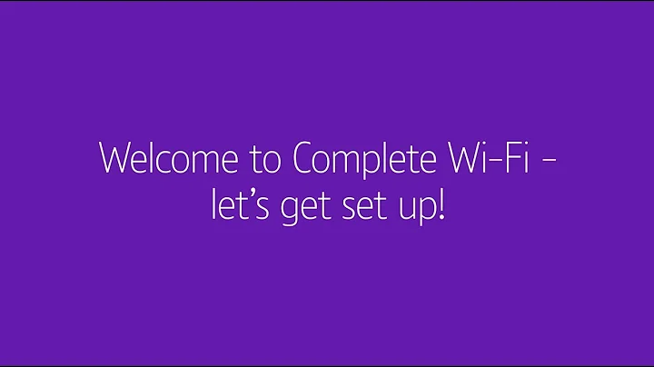 How to set-up Complete Wi-Fi - BT Support Video 1 of 2