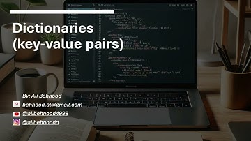 10 Dictionaries: key value pairs - Python Crash Course