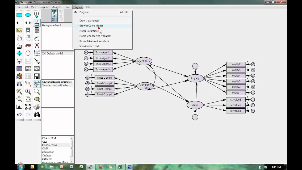 From Measurement Model To Structural Model In Amos Youtube