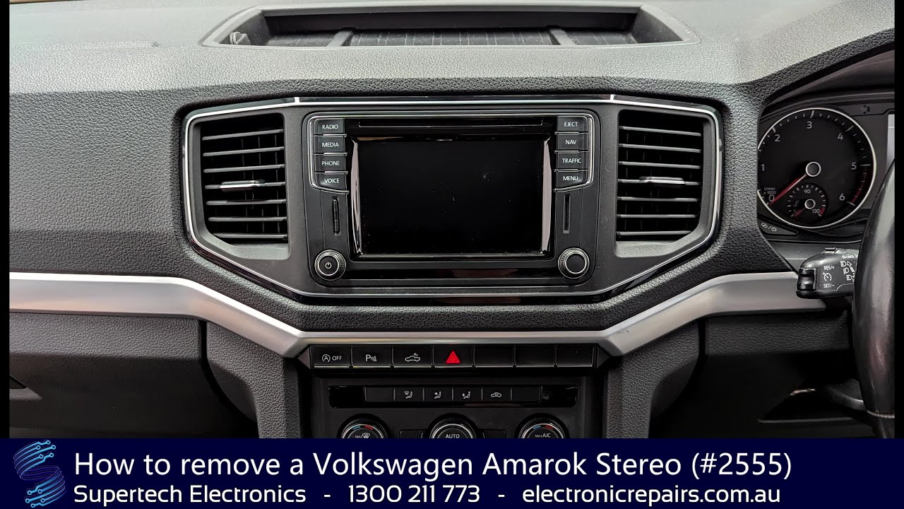 How to remove a Volkswagen Amarok Stereo (#2555) - YouTube