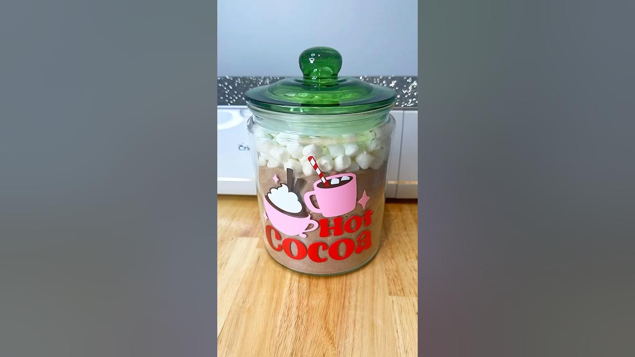 Easy hot cocoa bar jar for under 10 cricutprojects cricut diy 