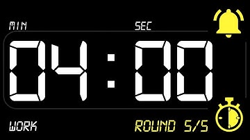 ⏰ INTERVAL [4x3] Timer 4 Minutes WORK / 3 Minutes REST ((BEEP)) 🔔 - Countdown with Alarm