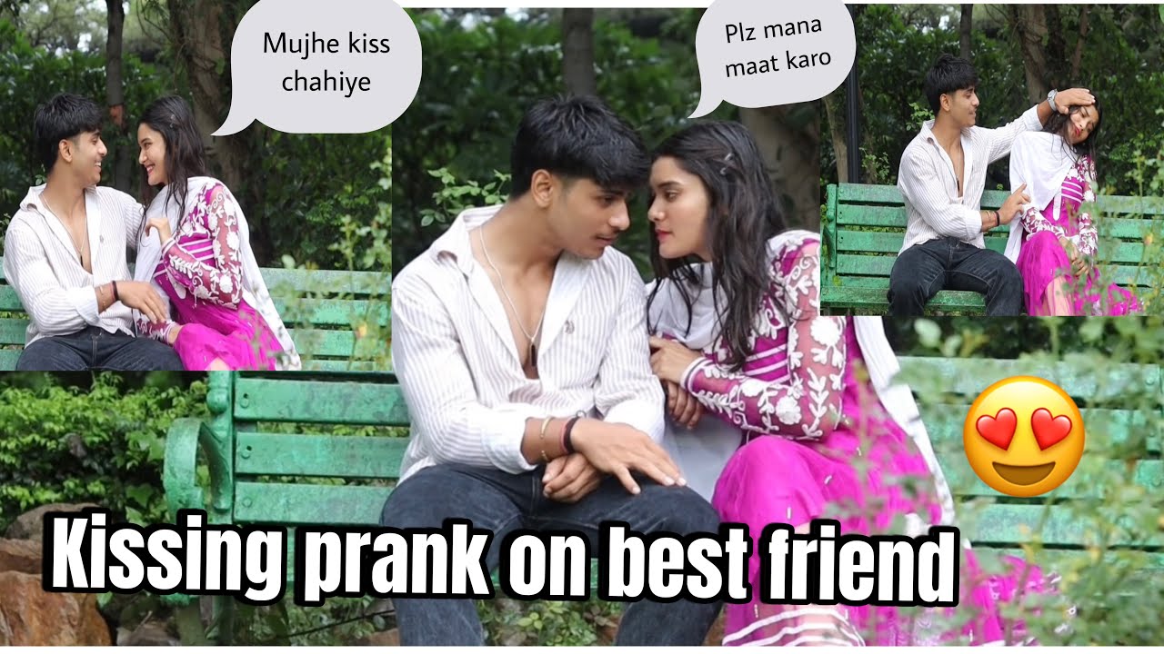 Kissing prank on best friend 😸#ichchha #love #prankideas #romantic #prankvideo 