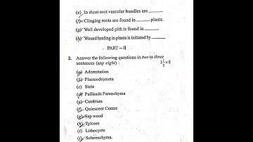 Bsc 3rd sem botany hons core-5 previous year question paper  | berhampur university