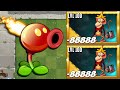 PvZ 2 Fire Peashooter &amp; Other Plants vs Zombie MONKEY Level 100