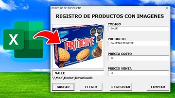 Como Registrar Productos con IMAGENES en Excel