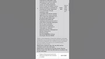 MBA CET 2023 | CAP ROUND 1 2 3 Date Out !! Registration & Document Verification Dates EXTENDED!!