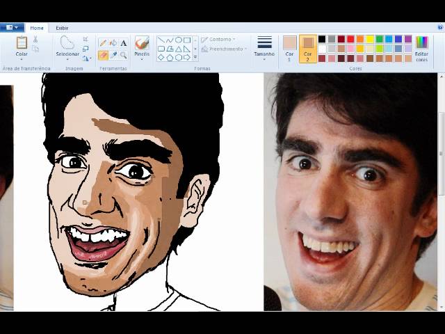 DESENHANDO CARICATURA DO MARCELO ADNET - MS PAINT