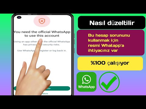 Bu Hesabı Kullanmak İçin Resmi WhatsApp'a İhtiyacınız Var Sorunu Nasıl Düzeltilir 2024 |