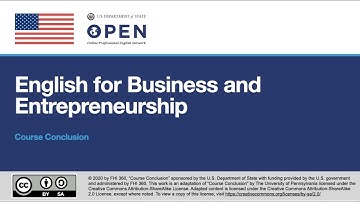 Course Conclusion (English for Business)