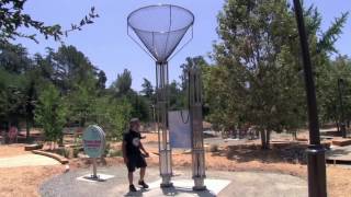 Tennis Ball Launcher in the Galvin Physics Forest at Kidspace | CW Shaw Inc