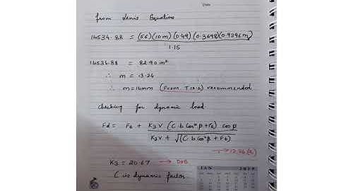 Design of machine elements-2 design of helical gear example