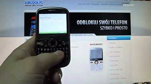 Jak wpisać kod unlock: Huawei G6620
