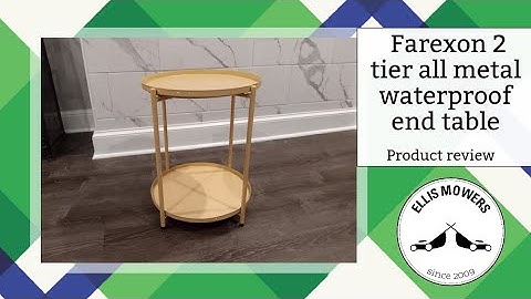 Farexon 2-Tier Waterproof Metal Round Side Table with Removable Tray: Unboxing, Assembly and Review