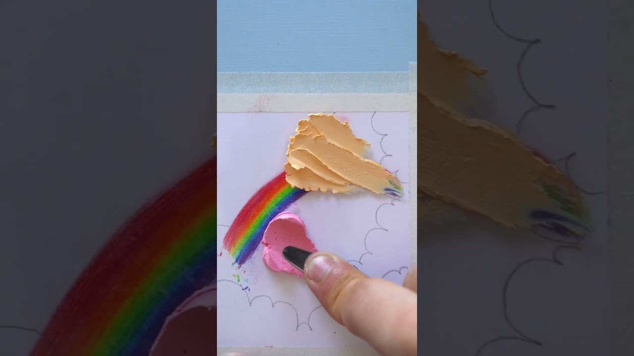How to Draw Rainbow Soft pastel drawing