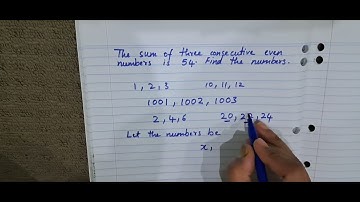 The sum of three consecutive even numbers is 54. Find the numbers