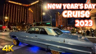 New Year’s Day Cruise 2023. Lowriders Cruising the Las Vegas Strip 🔥 (Lowrider Blvd)