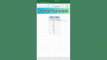 Feet to inch convert in excel | Excel small formula