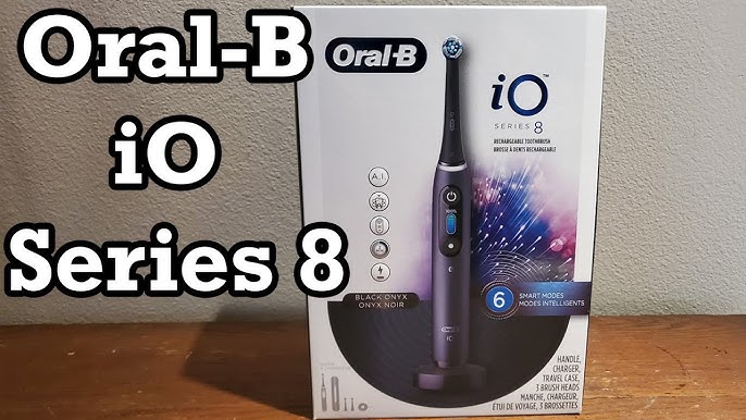 Oral-B iO Series 8 Electric Toothbrush with 2 Replacement Brush Heads and  Travel Case, Rechargeable Toothbrush, Black Onyx