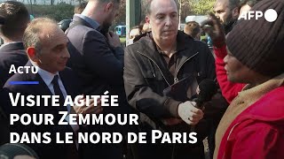 Séquence agitée pour Zemmour lors d'une visite au milieu de toxicomanes à Paris | AFP