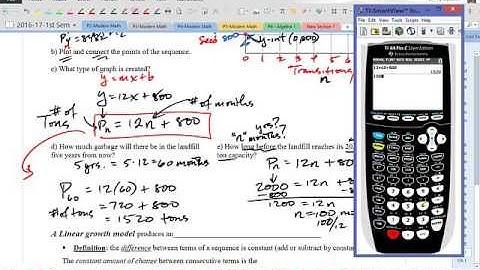 10 1 Linear Growth Model & Arithmetic Seq Part1 Video