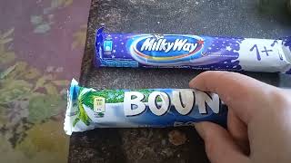 Два Обзора: Шоколадный батончик MilkyWay и BouNTy, Trio со вкусом кокосом