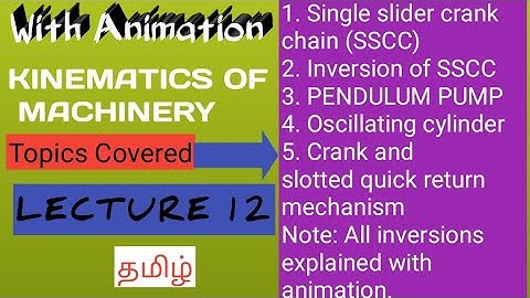Kinematics of machinery| UNIT-1 Lect 12 | Anna University| MECHANICAL ENGINEERING| DHRONAVIKAASH
