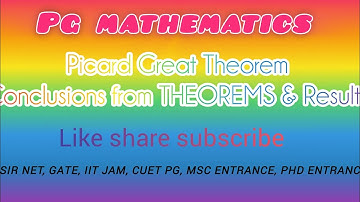 Picard Great Theorem, conclusions from THEOREMS & Result by Pooja Gupta #gate2025 #yreanding