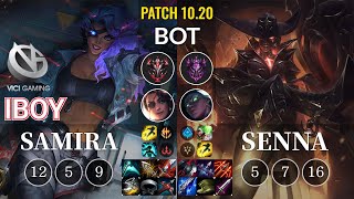 VG iBoy Samira vs Senna Bot - KR Patch 10.20