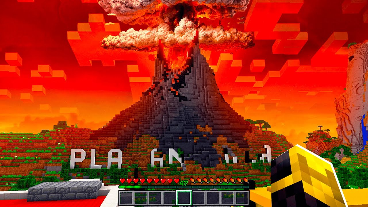 APARECE UN VOLCÁN EN LA CIUDAD DE PLATANOVILLA EN MINECRAFT 😱