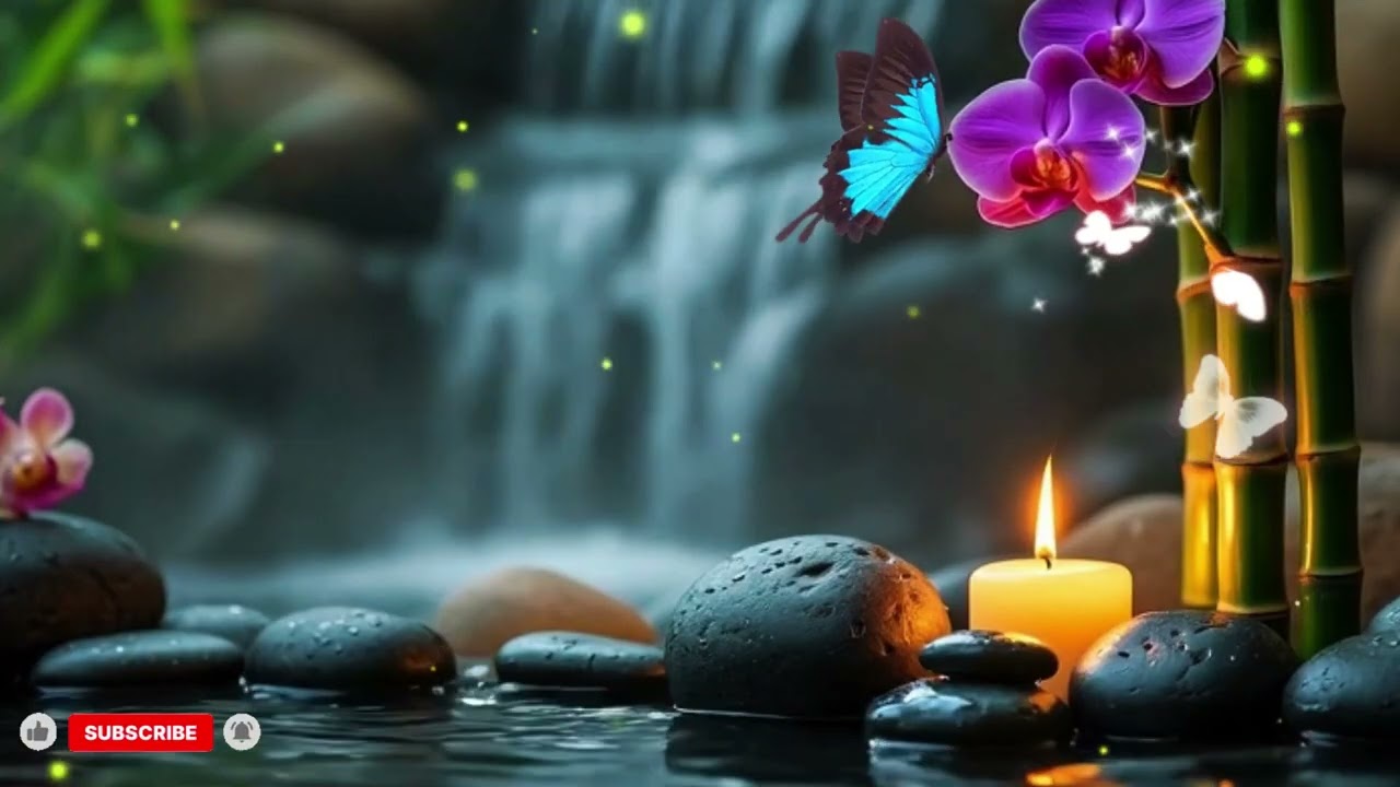 Relaxing Music | Peaceful Waterfall Sounds with Healing Piano Melodies for Sleep, Meditation