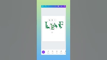 leaf letters effect in canva || canva font hacks || #shorts