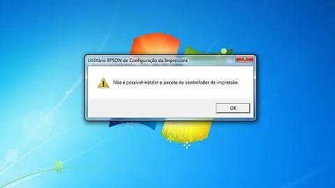 Não é possível apagar o controlador da impressora?