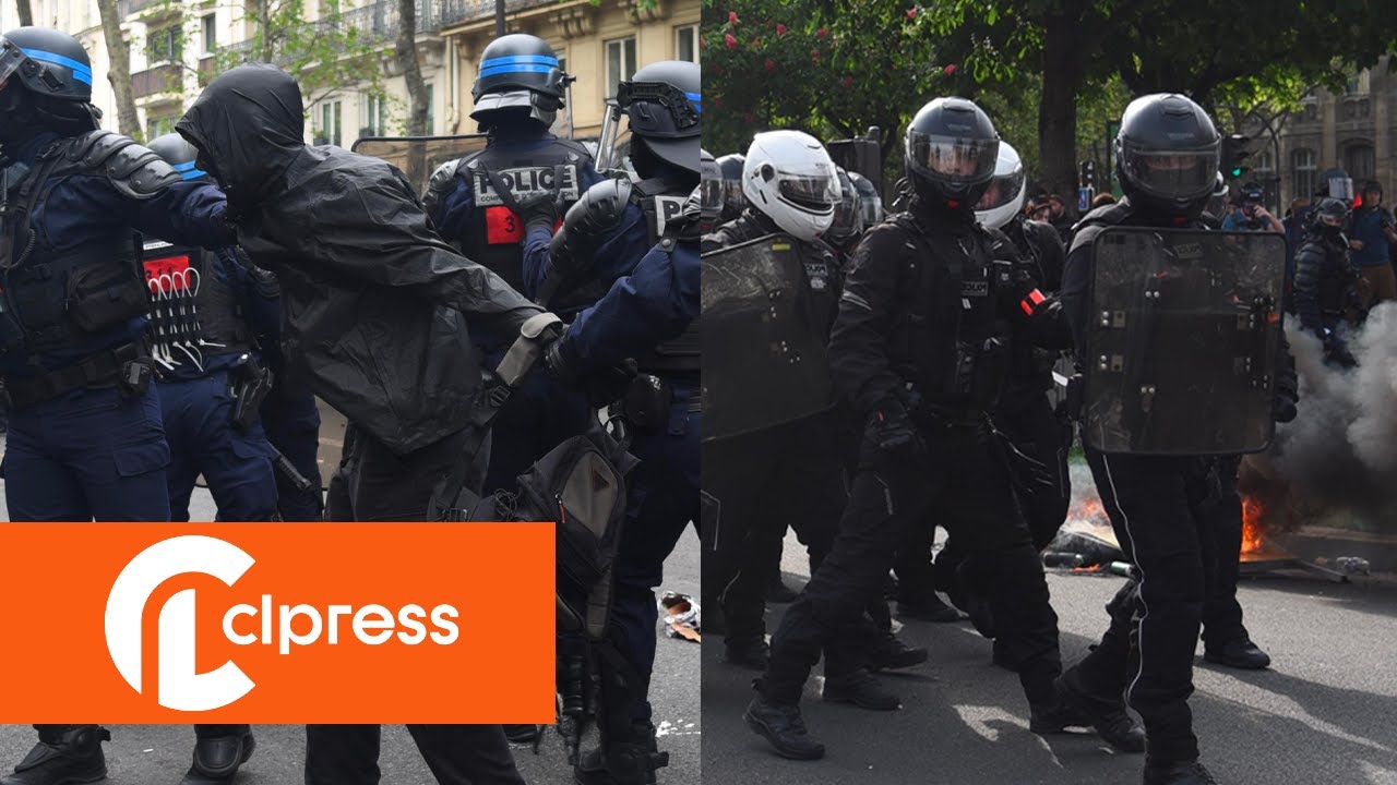 Manifestation du 1er mai  Paris  colres et violences 1er mai 2024 Paris France 4K