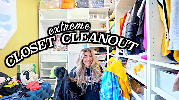 CLOSET CLEANOUT! *declutter, organization and full closet transformation*